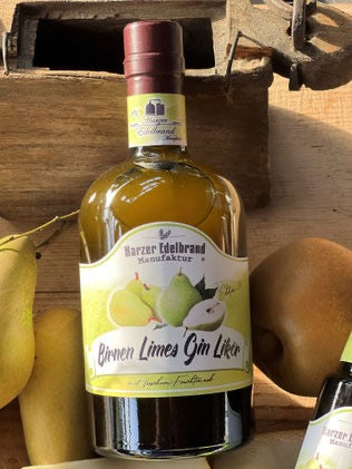 Birnen Limes GIN Likör aus der Harzer Edelbrand Manufaktur