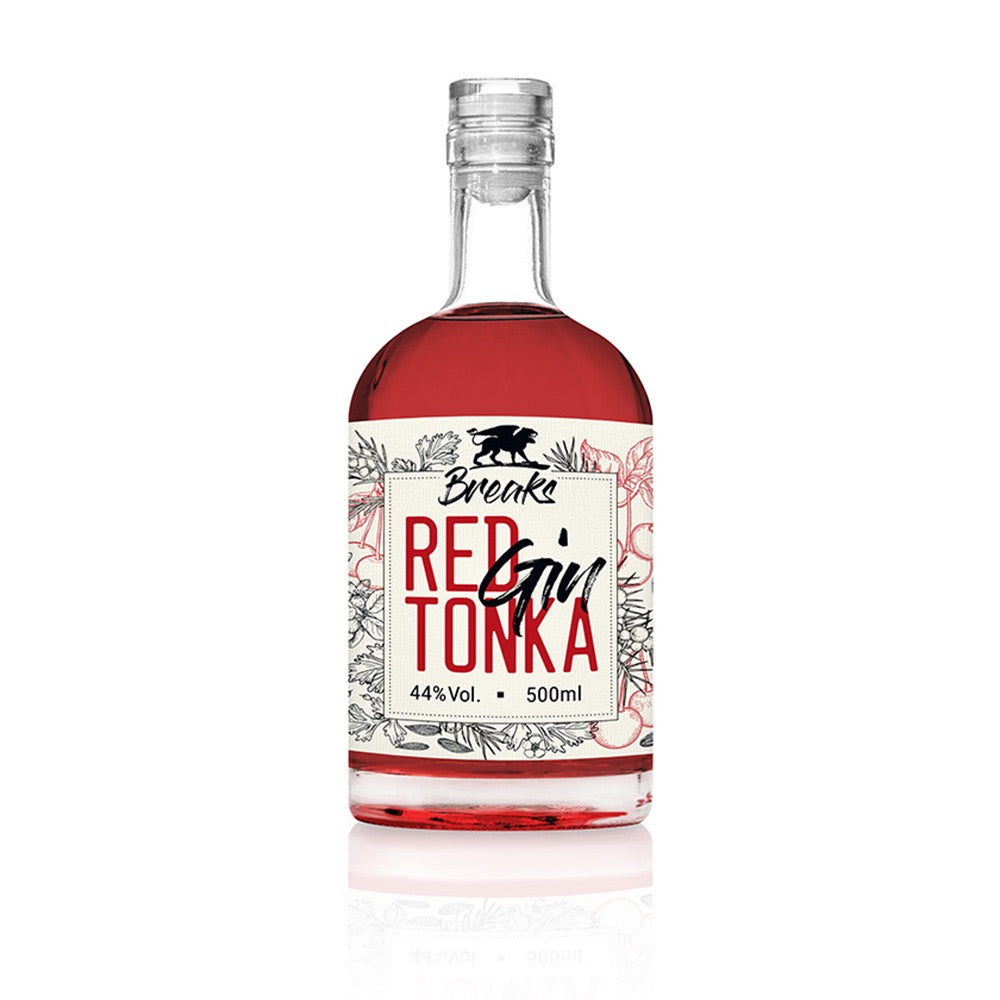 Red Tonka Gin 500ml -Schwarzkirsche + Tonkabohnen-