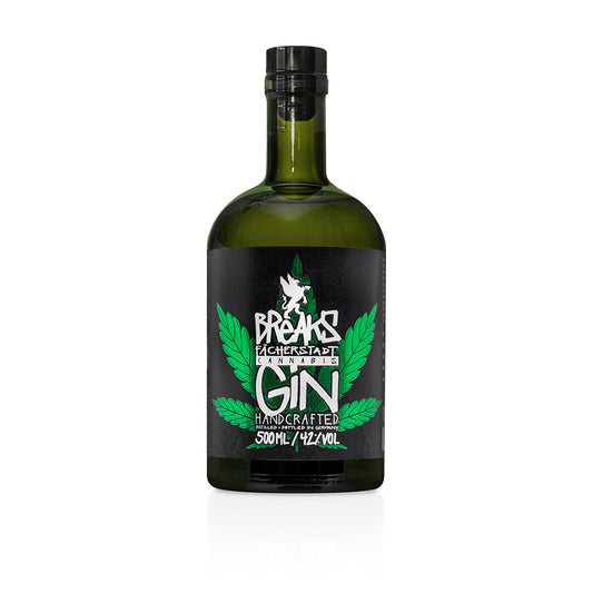 Breaks Cannabis Gin 44% -destilliert mit Hanf-